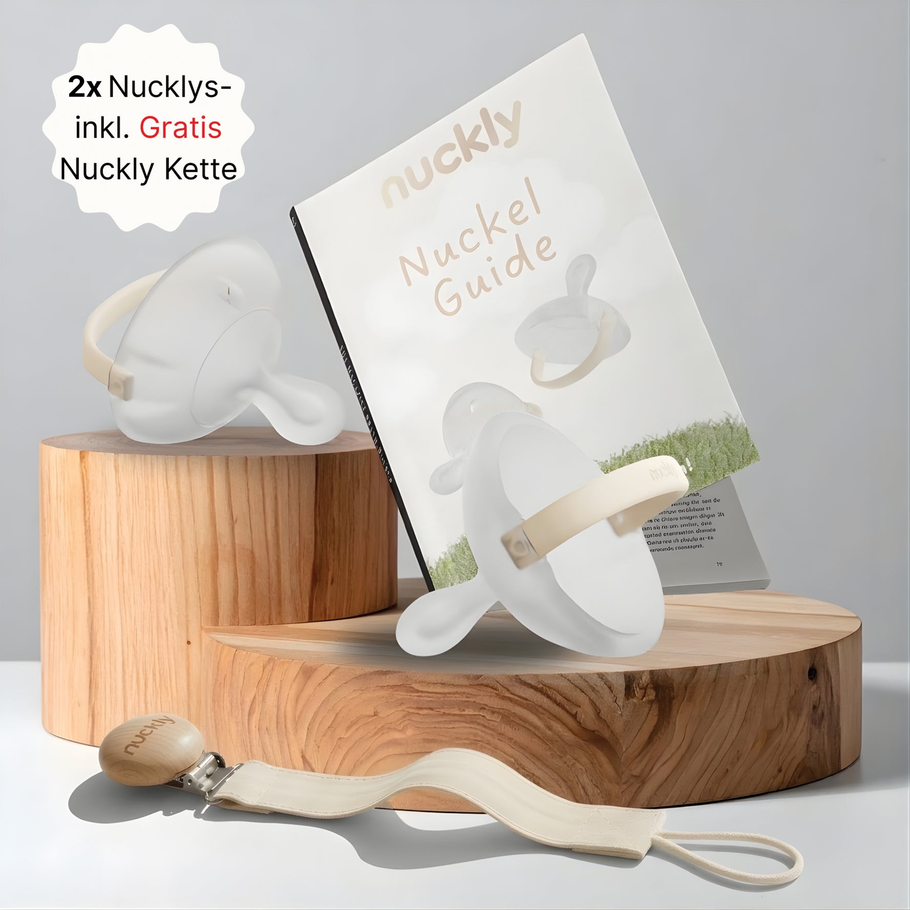 Nuckly Comfort Box // 2x Nuckly NatureSense + Nuckly Chain + Guide