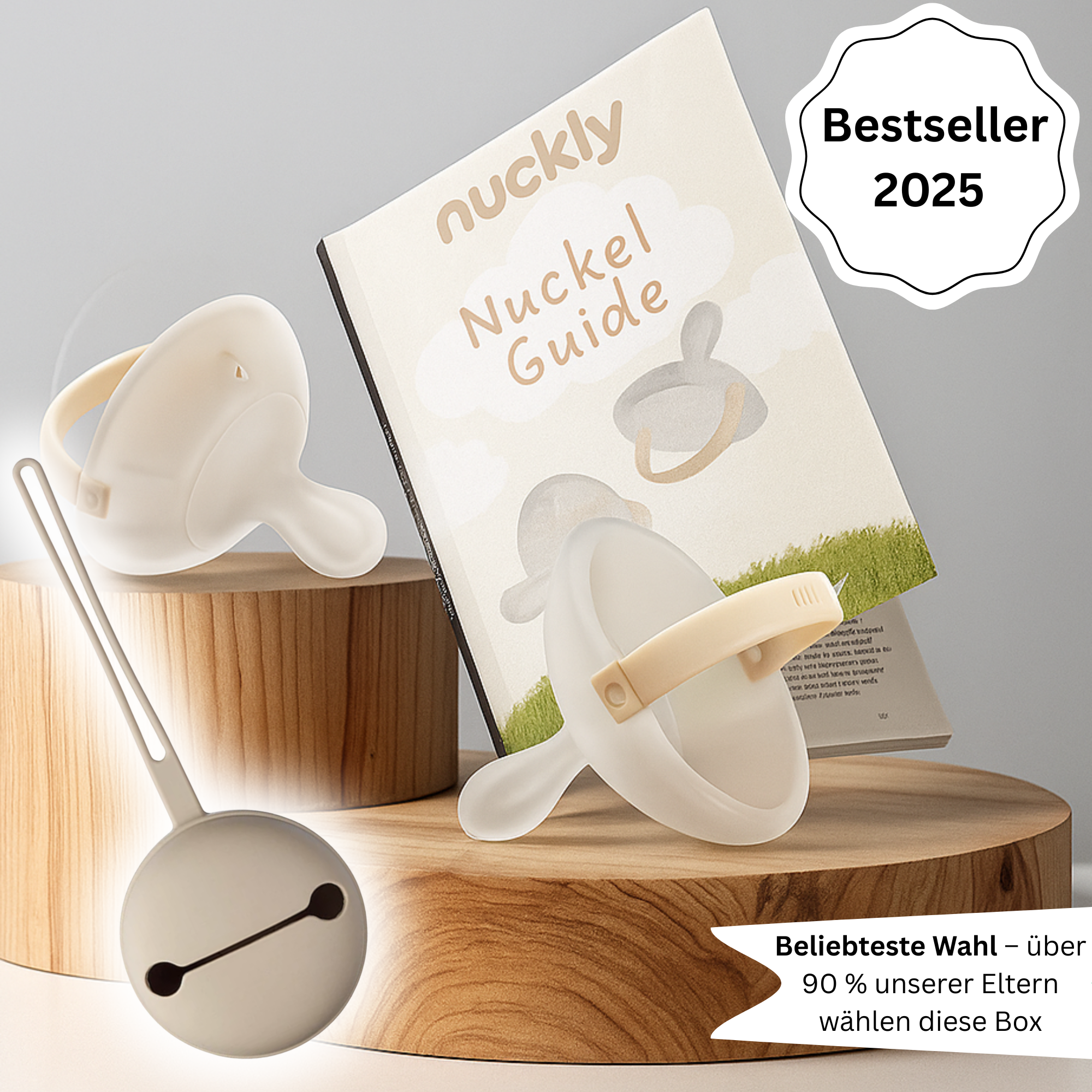 Nuckly Comfort Box / 2x Nuckly NatureSense + Ratgeber  + Nuckly Case